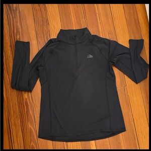 L.L. Bean Black Quarter-Zip Pullover